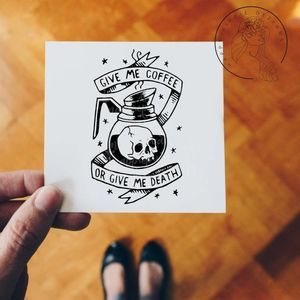 Give Me Coffee or Give Me Death Vinyl Decal